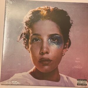 Halsey Manic Album Art Print - Blue and White